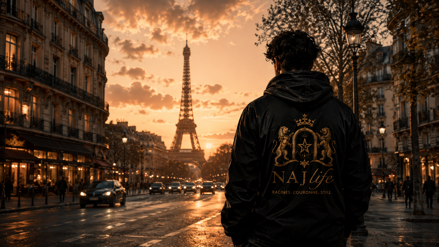 Paris au coucher du soleil.